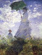 Claude Monet A woman with a parasol oil painting on canvas